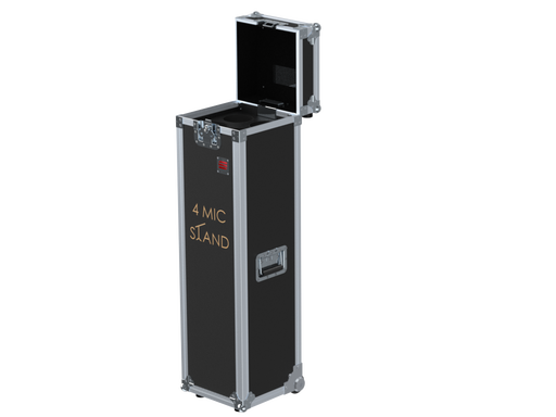 SANTOSOM MICROPHONE STANDS Flight case, 4x Mic Stands