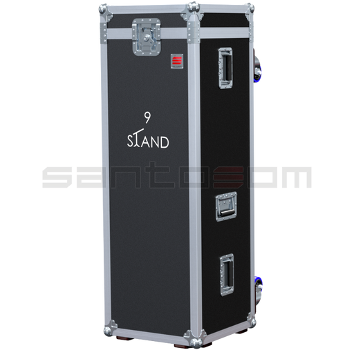 SANTOSOM MICROPHONE STANDS Flight Case, 9x Mic Stands K&M (Ø120x1250)
