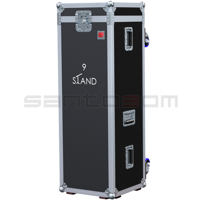 SANTOSOM MICROPHONE STANDS Flight Case, 9x Mic Stands K&M (Ø120x1250)