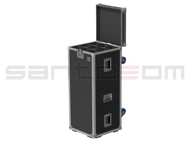 SANTOSOM SPEAKER STANDS Flight case, 9x Speaker Stands (145x145x1190)
