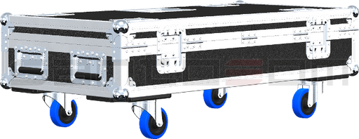 SANTOSOM SPEAKER STANDS Flight case PRO, 4x Speaker Stands with Round Base