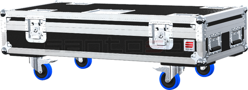 SANTOSOM SPEAKER STANDS Flight case PRO, 4x Speaker Stands with Round Base