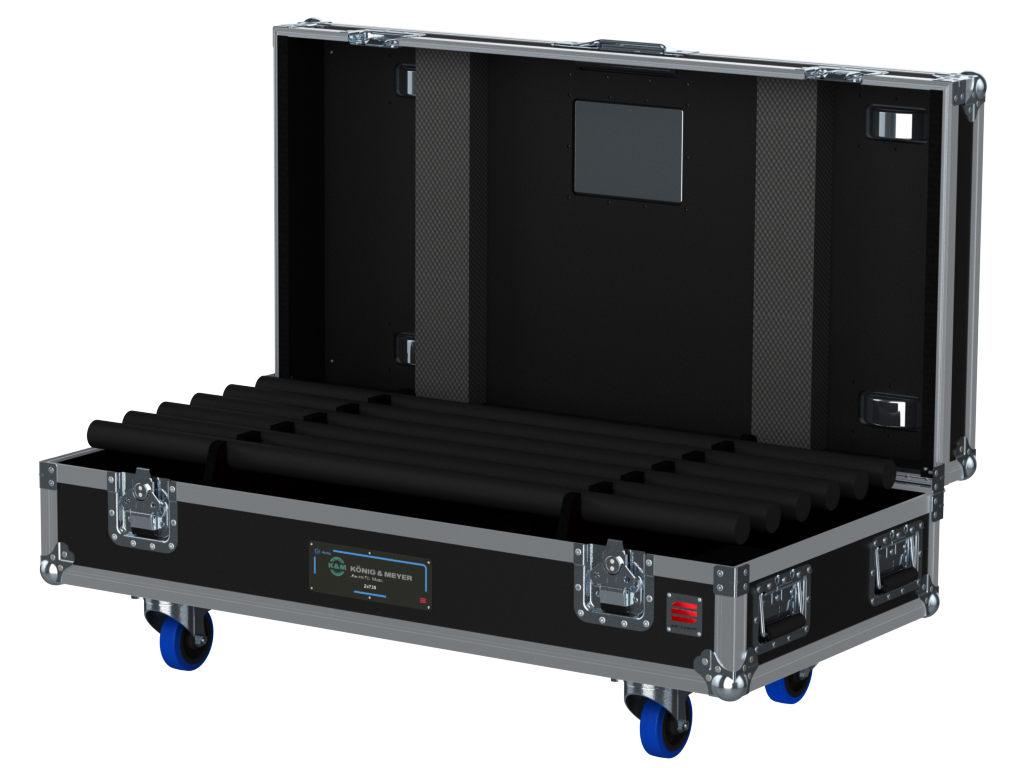 SANTOSOM SPEAKER STANDS Flight case PRO, 6x K&M 26735 Round base