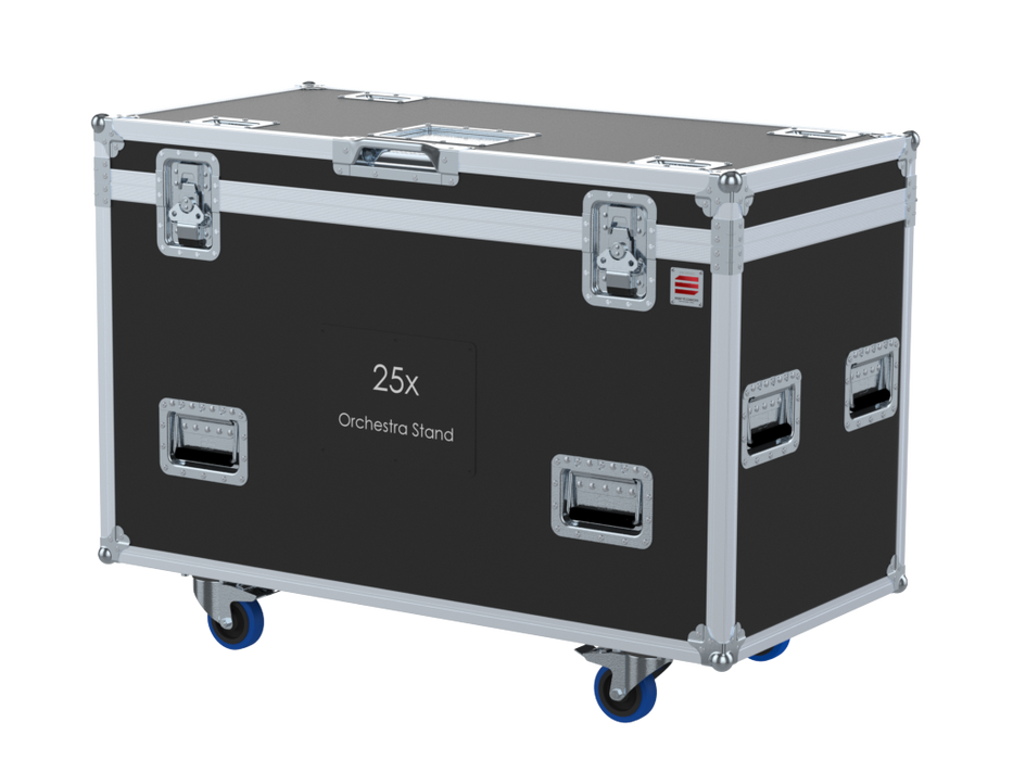 SANTOSOM Flight case PRO, 25x Orchestra Stand (Tripods + Shelving)