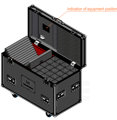SANTOSOM Flight case PRO, 25x Orchestra Stand (Tripods + Shelving)