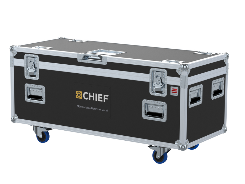 SANTOSOM VIDEO STANDS Flight case PRO, 2x Chief PRSU Portable Flat Panel Stand