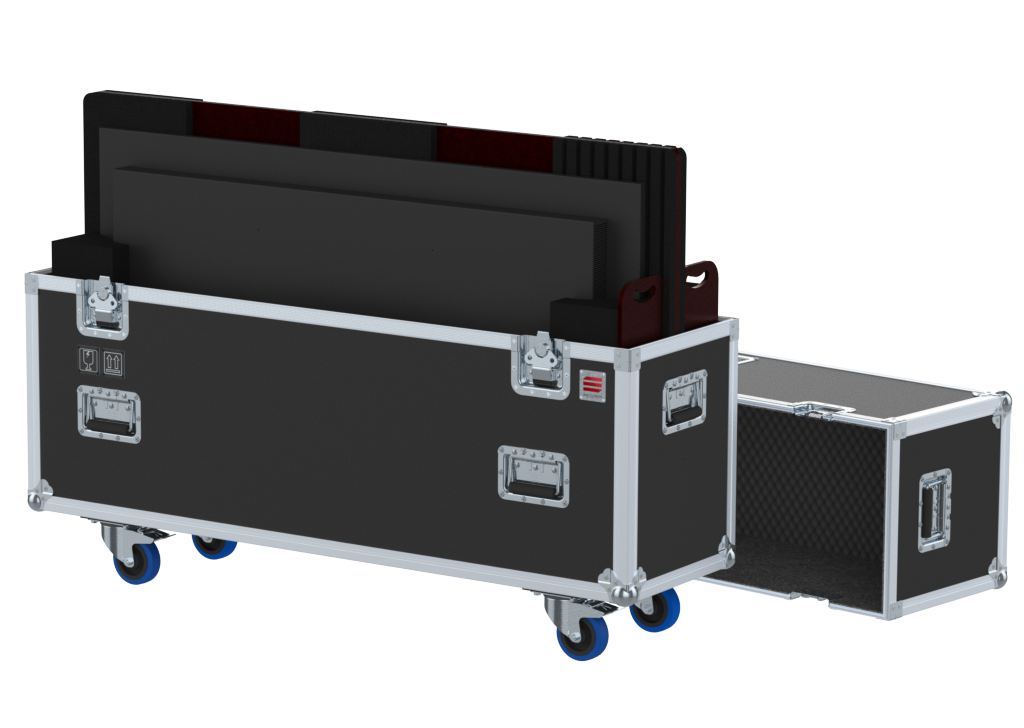 SANTOSOM Display Flight case PRO, 2x Screen Adjustable (max: 146x86x11)