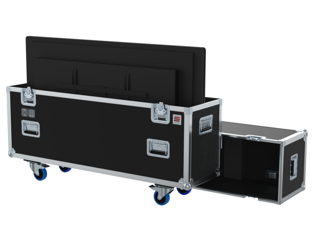 SANTOSOM Display Flight case PRO, 2x Screens 55´ (1280x80x750 UID)