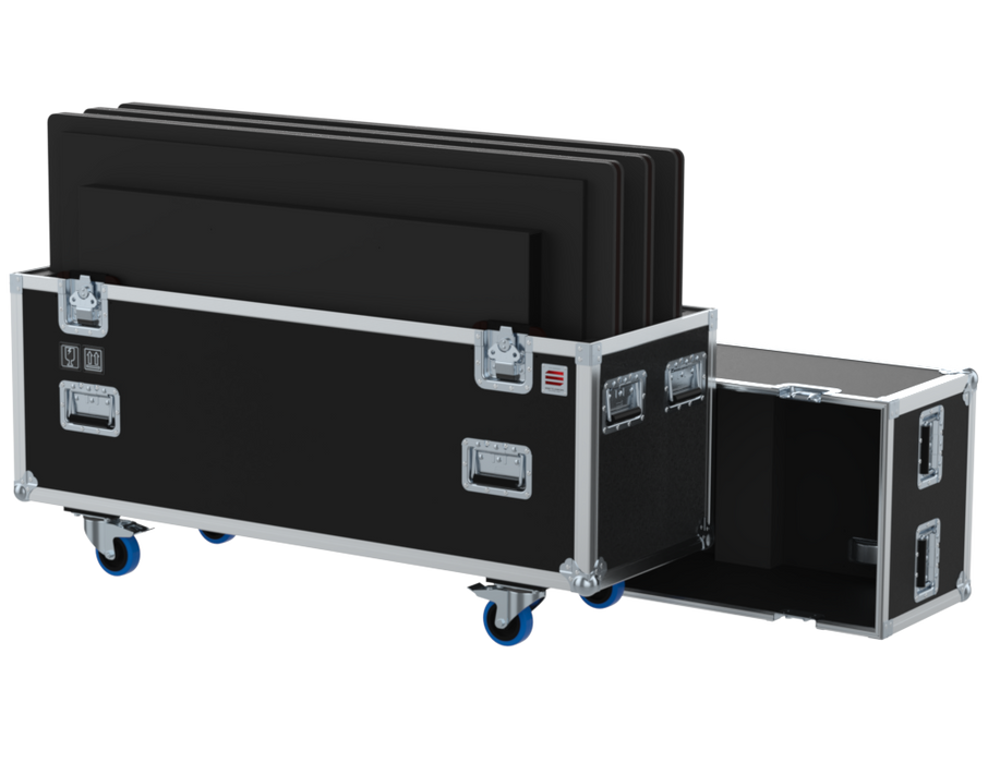 SANTOSOM Display Flight case PRO, 4x Screens 55´ (1280x76x750 UID)