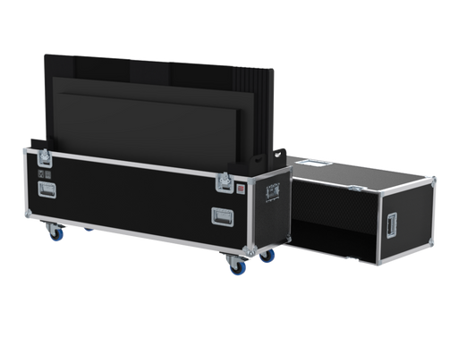 SANTOSOM Display Flight case PRO, 2x Screen adjustable ±70" (max: 165x105x11