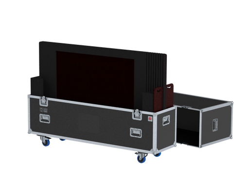 SANTOSOM Display Flight case PRO, 2x Screen adjustable ±70" (max: 165x105x11