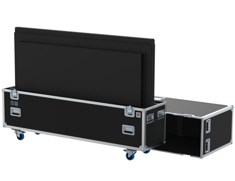 SANTOSOM Display Flight case PRO, 2x Screens 85´ (1920x120x1170 UID)