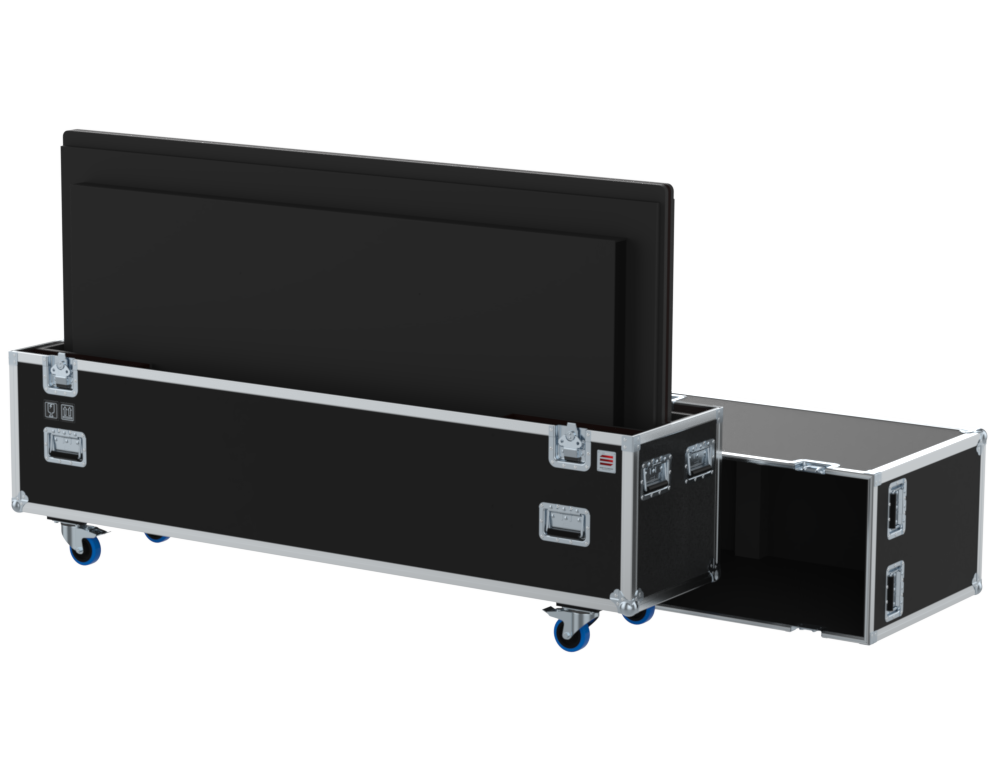 SANTOSOM Display Flight case PRO, 2x Screens (2020x120x1070 UID)