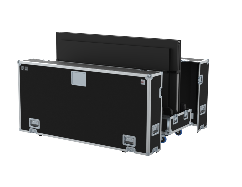 SANTOSOM Display Flight case PRO, 2x Screen 85", 6x 43" Adjust. (1920x160x106
