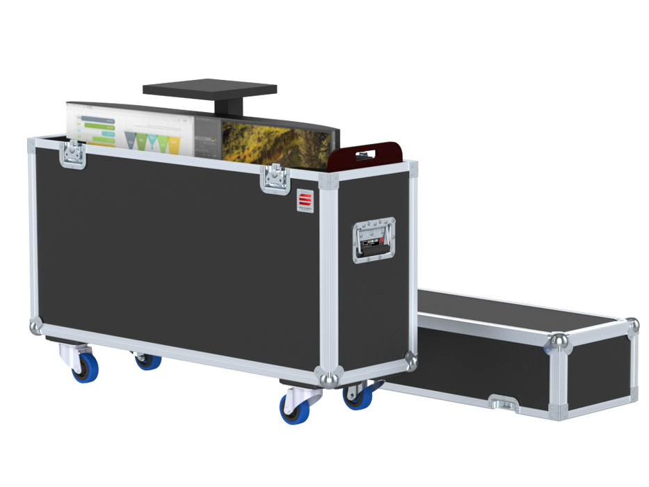SANTOSOM Display Flight case adjustable, monitor w/ base ±42 (max: 102x20x66)
