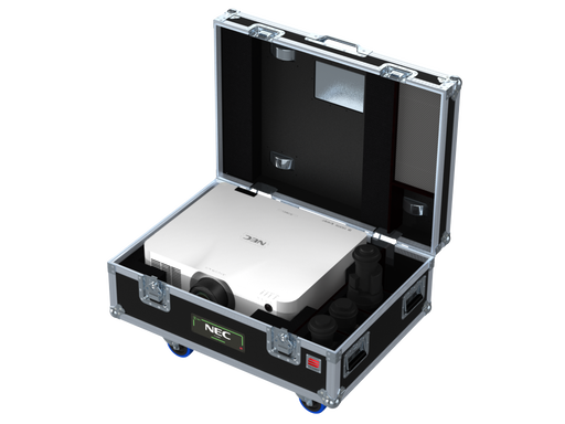 SANTOSOM Video Projector Flight case PRO, 1x Projector NEC1004 + 3x Lens NP series