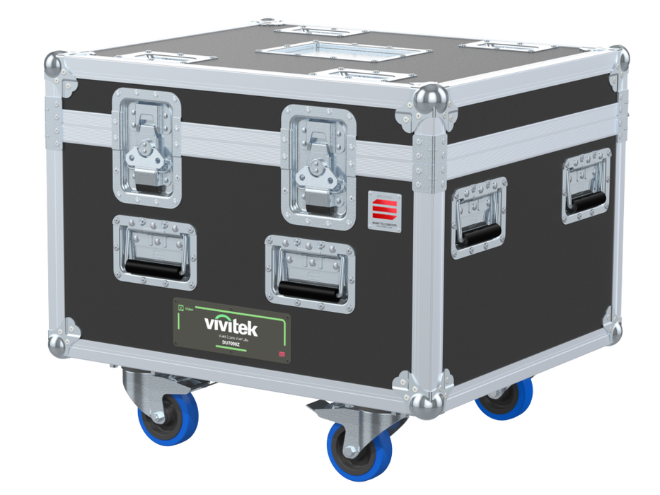 Santosom Video Projector Flight case simple, Vivitek DU7098Z (lens on)