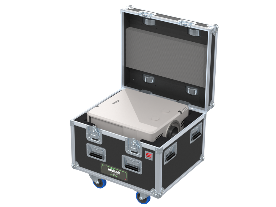 Santosom Video Projector Flight case simple, Vivitek DU7098Z (lens on)