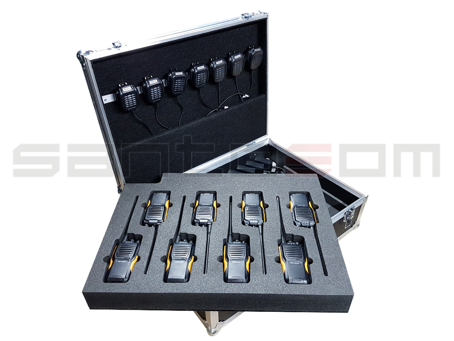 Santosom Flight case PRO, 8x Portable Radio RP1