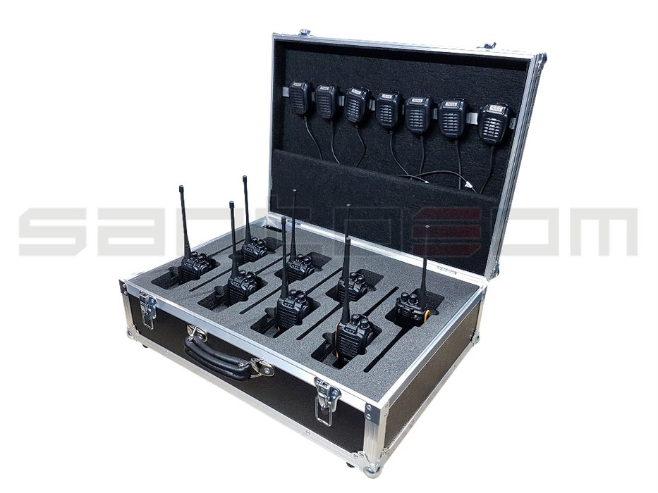 Santosom Flight case PRO, 8x Portable Radio RP1