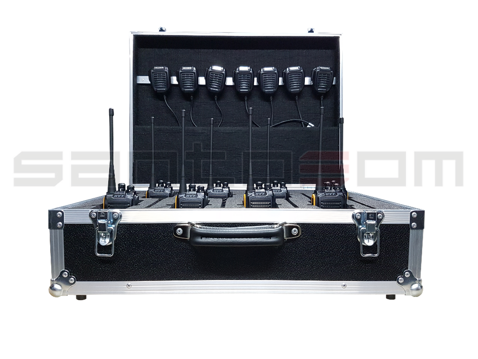 Santosom Flight case PRO, 8x Portable Radio RP1