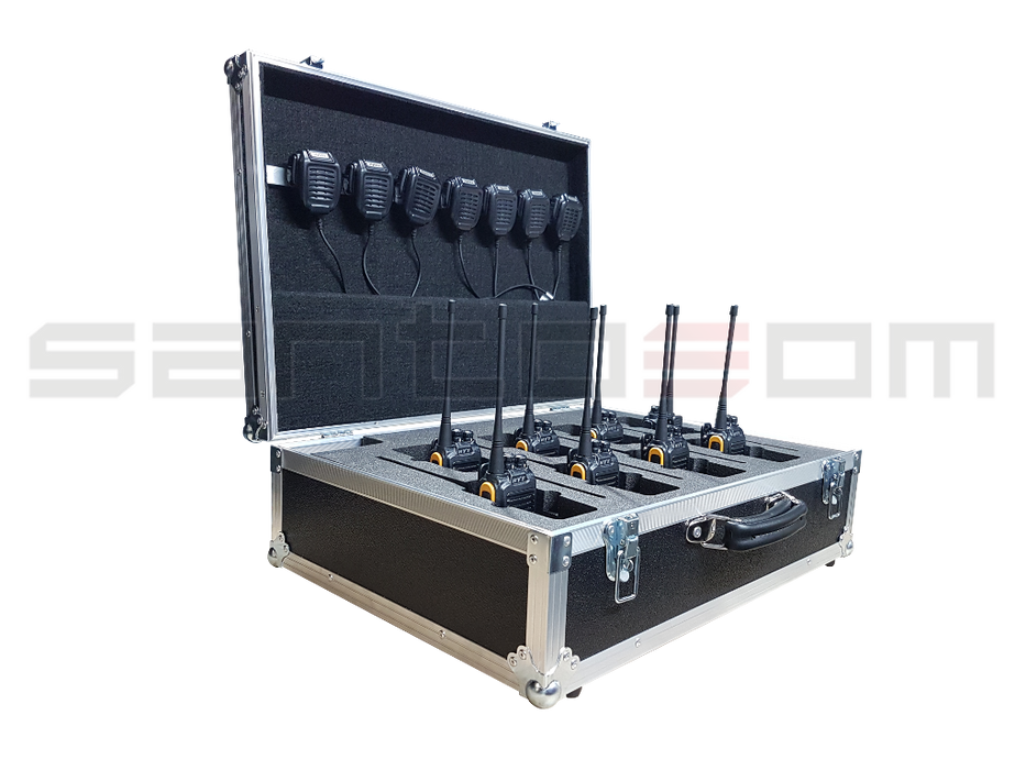 Santosom Flight case PRO, 8x Portable Radio RP1