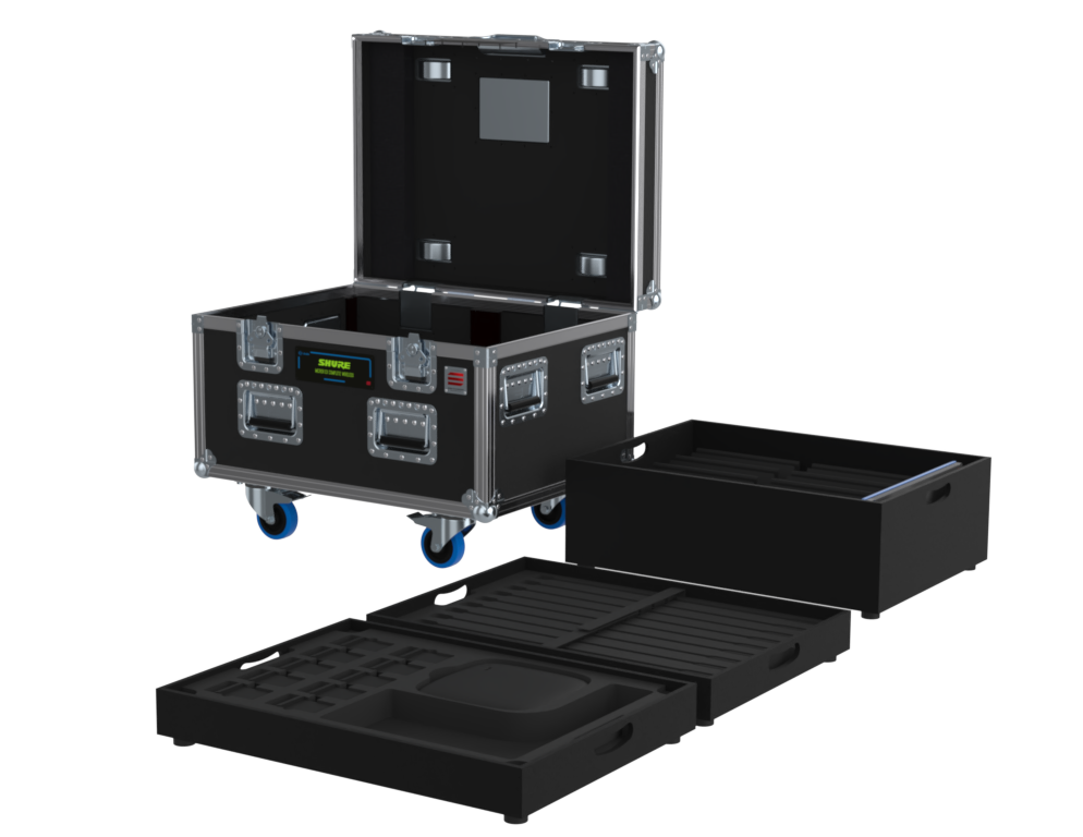 SANTOSOM Flight case PRO, 10x Shure Microflex Complete Wireless