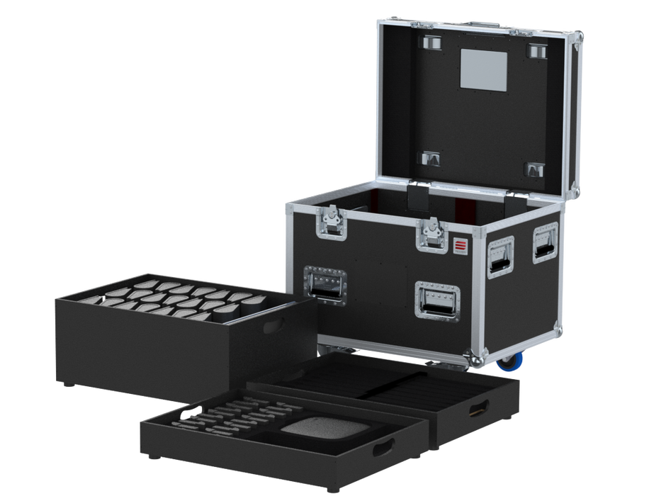 SANTOSOM Flight case PRO, 20x Shure Microflex Complete Wireless