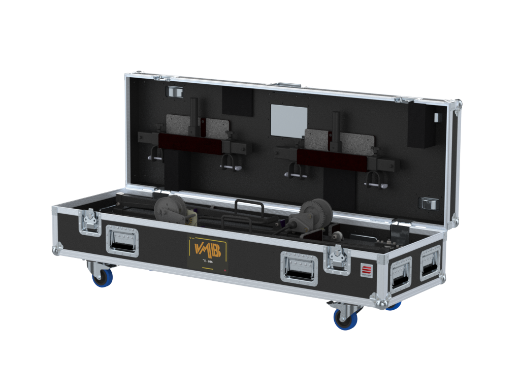 SANTOSOM Lift Stands Flight case PRO, 2x VMB TE-046 + 2x VMB PSU-06