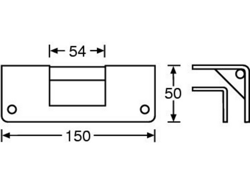 Adam Hall Hardware  Recessed Rigging Bar With Back Plate