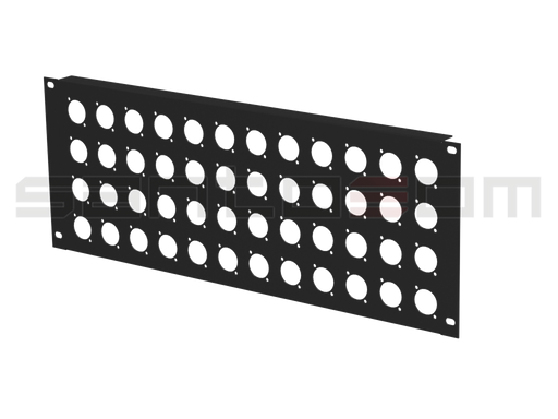 Adam Hall Hardware  19" Rack Panel 4U, 48 INS/OUTS