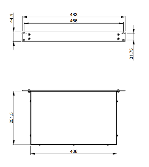 Adam Hall Hardware  19" Housing 1U RackMount