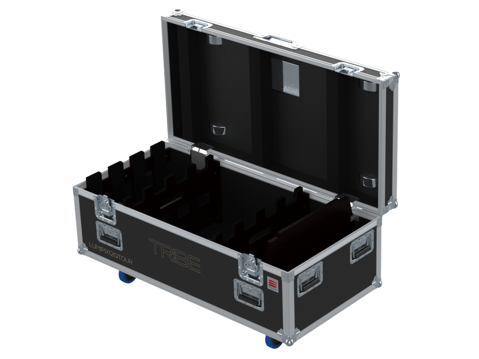 SANTOSOM Flight case PRO, 8x Prolights Tribe LUMIPIX12QTOUR