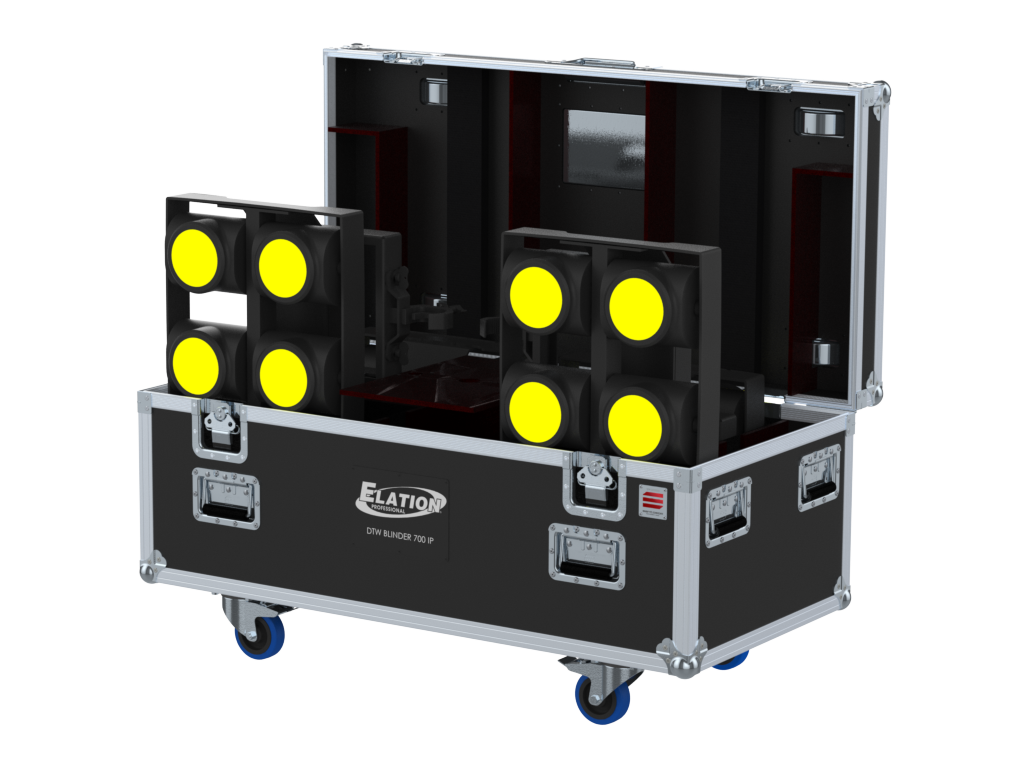 Santosom Blinder Flight case PRO, 4x Elation DTW BLINDER 700 IP