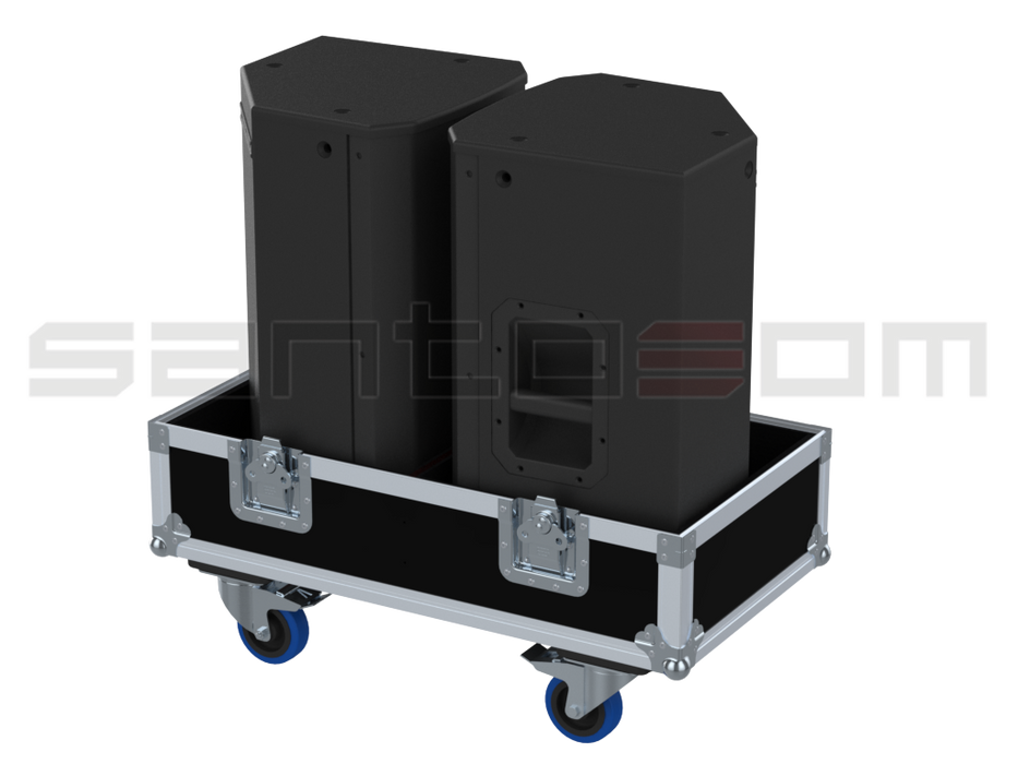 Santosom Cabinet  Flight Case Pro, 2x Electro-Voice EKX-12P