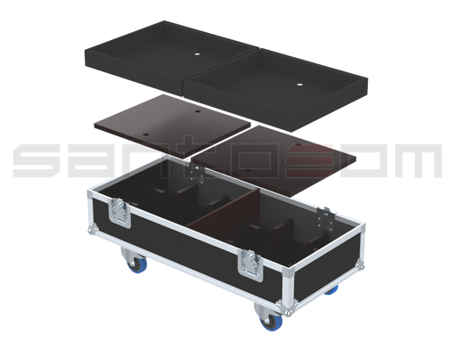 Santosom Cabinet  Flight case PRO, 2x LD Systems DDQ 15 + space for acess.