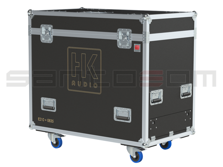 Santosom Cabinet  Flight Case, HK Elements 6x E835 + 2x E210 SUB