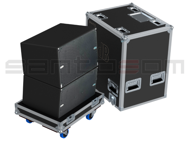 Santosom Cabinet  Flight Case Pro, 2x DB Technologies DVA T12 (foam)