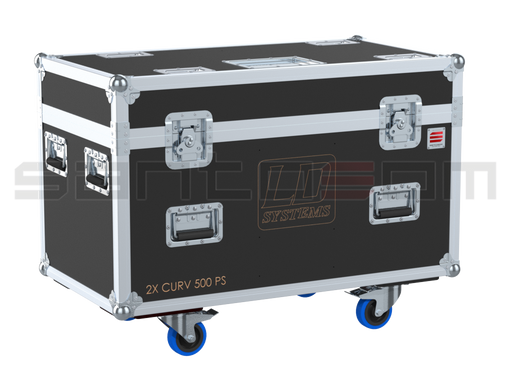 Santosom Cabinet  Flight Case Pro, 2x LD Systems LD Curv 500PS