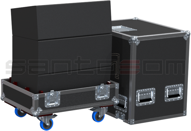 Santosom Cabinet  Flight Case PRO, 3x Martin Audio W8LM