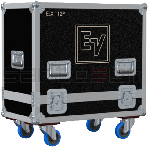 Santosom Cabinet  Flight Case Pro, 2x Electro-Voice ELX112P