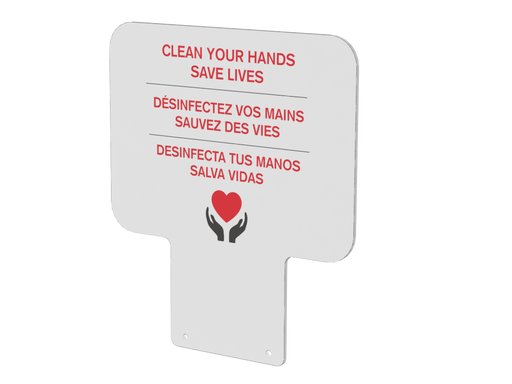 Identificacion Plate for Hand Sanitizer Dispenser Stand