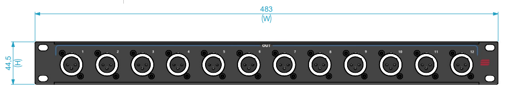 SANTOSOM   Connection System Audio Wireless 1U (D-Size, OUT (1~12))