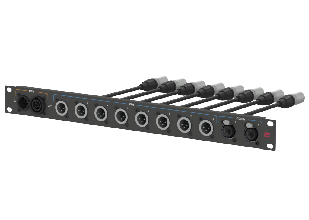 SANTOSOM Connection System Aud. Wireless 1U (PWR,OUT 1~8,ETH (Dante))