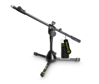 Gravity   Short Heavy Duty Microphone Stand with Folding Tripod Base