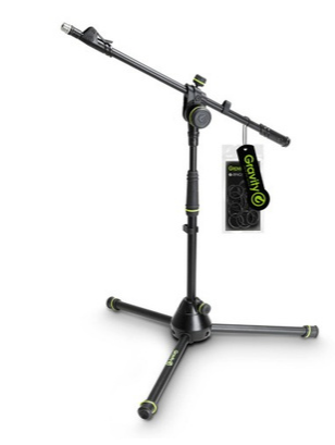 Gravity   Short Mic Stand with Folding Tripod Base and 2P Adjustment