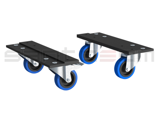 Santosom Accessory  Kit 2 wheel Support + 4 Wheels 100mm (2 With Brake)