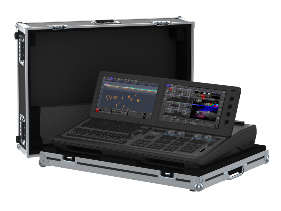 Santosom Lighting controller Flight case STD-2, CHAMSYS MagicQ MQ500M Stadium Console