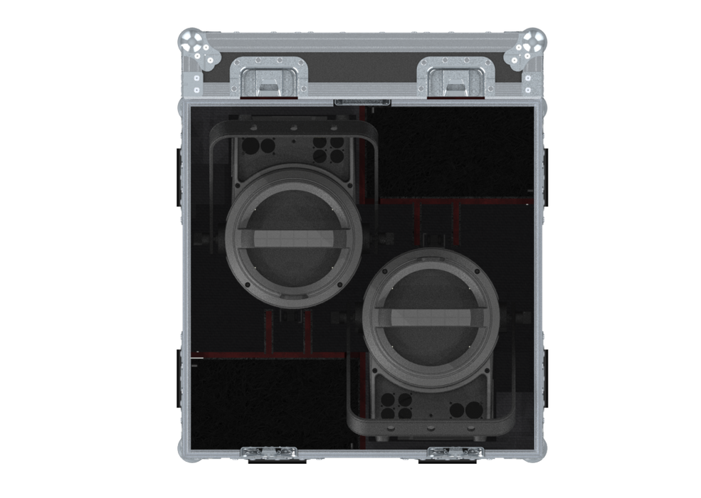 Santosom Projector Flight case, 2x Elation KL FRESNEL 8