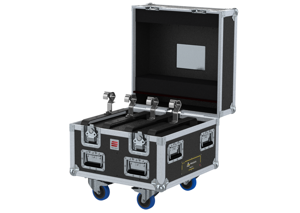 Santosom Blinder Flight case PRO, 4x Prolights Sunrise 2 (clamps on)